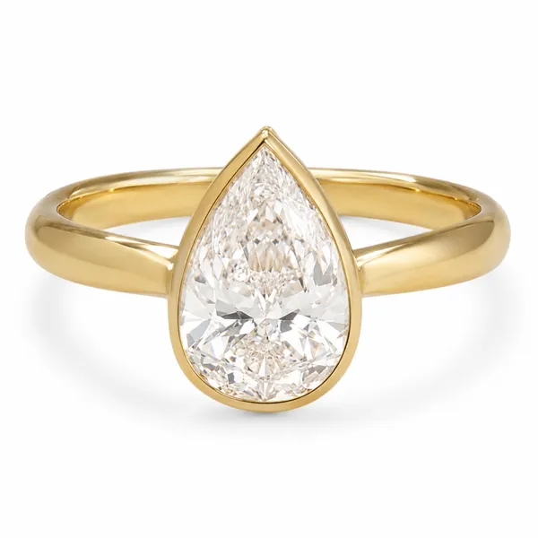 Gold_And_White_Sterling_Silver_Bezel_Pear_Diamond_Solitaire_Ring_For_Women