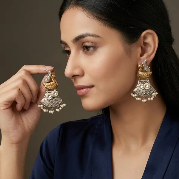 Golden_Brass_Peacock_Kundan_Pearl_Jhumka_Earrings_For_Women