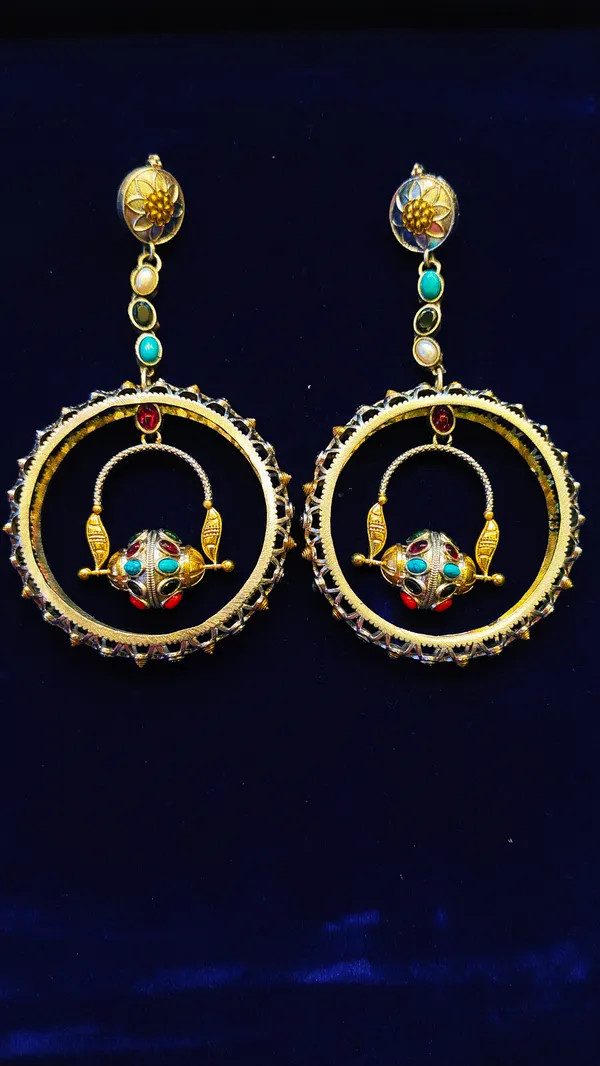 Multicolor_Brass_Handcrafted_Festive_Jhumka_Earrings_For_Women