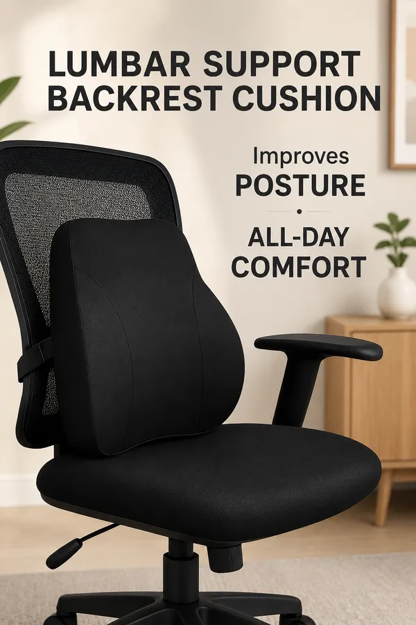 Black_Memory_Foam_Lumbar_Support_Pillow_For_Back_And_Lumbar_Support