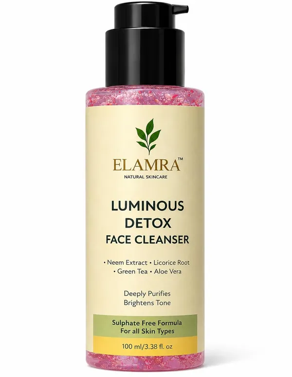 ELAMRA_Luminous_Detox_Face_Cleanser_|_Face_Wash_for_Acne,_Oil_Control_&_Glowing_Skin_|_2%_Neem_+_1.5%_Licorice_Root_+_Green_Tea_|_Sulphate-Free,_pH-Balanced_|_For_Oily_&_Acne-Prone_Skin_|_100ml