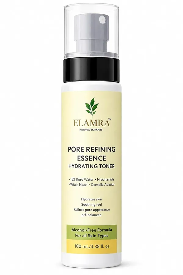 Elamra_Pore_Refining_Essence_Face_Toner_Rose_Water_Niacinamide_Witch_Hazel_100Ml