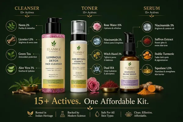 Elamra_Complete_Glow_Kit_Face_Wash_Toner_Serum_Niacinamide_Saffron_Neem_230Ml_(Pack_of_3)