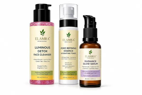 Elamra_Complete_Glow_Kit_Face_Wash_Toner_Serum_Niacinamide_Saffron_Neem_230Ml_(Pack_of_3)