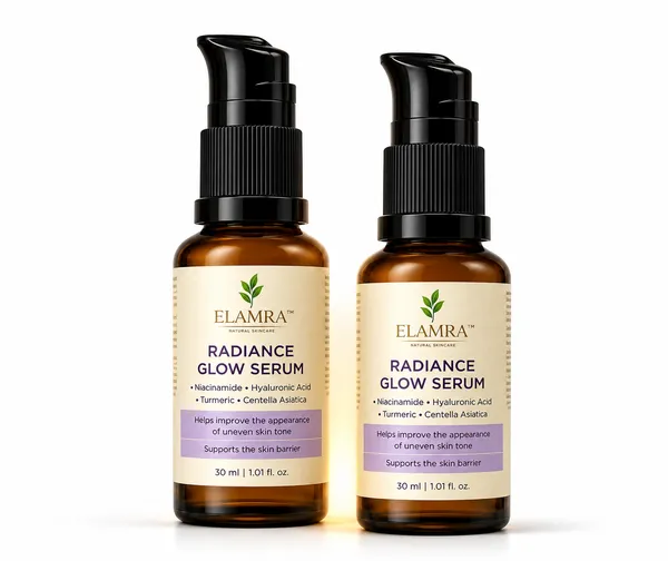 ELAMRA_Radiance_Glow_Serum_Pack_of_2_|_2-Month_Glow_Supply_|_5%_Niacinamide_+_Saffron_Extract_+_Stable_Turmeric_|_Squalane_+_Dual_Hyaluronic_Acid_|_Dark_Spots_&_Glowing_Skin_|_30ml_x_2