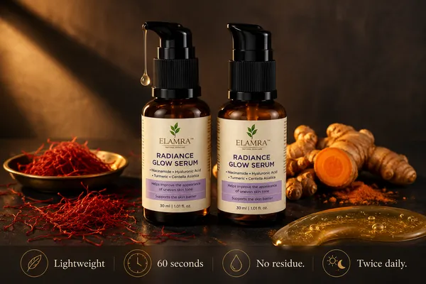 ELAMRA_Radiance_Glow_Serum_Pack_of_2_|_2-Month_Glow_Supply_|_5%_Niacinamide_+_Saffron_Extract_+_Stable_Turmeric_|_Squalane_+_Dual_Hyaluronic_Acid_|_Dark_Spots_&_Glowing_Skin_|_30ml_x_2