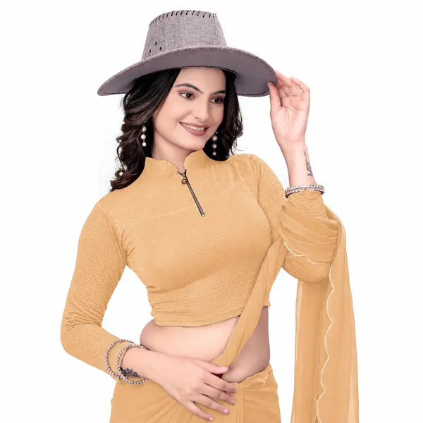 Beige_Cotton_Blend_Blouse_For_Women