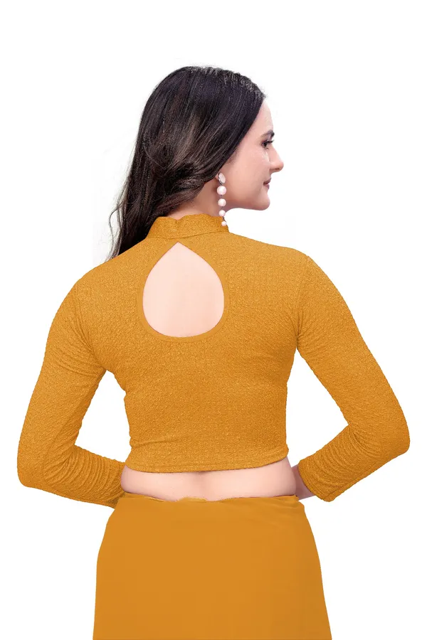 Mustard_Cotton_Blend_Blouse_For_Women
