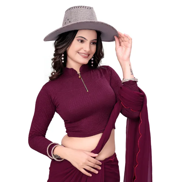 Wine_Cotton_Blend_Blouse_For_Women
