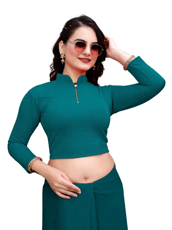 Airforce_Cotton_Blend_Blouse_For_Women