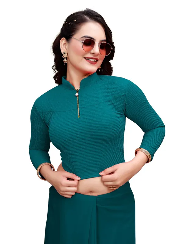 Airforce_Cotton_Blend_Blouse_For_Women