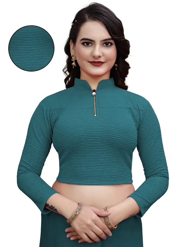 Airforce_Cotton_Blend_Blouse_For_Women