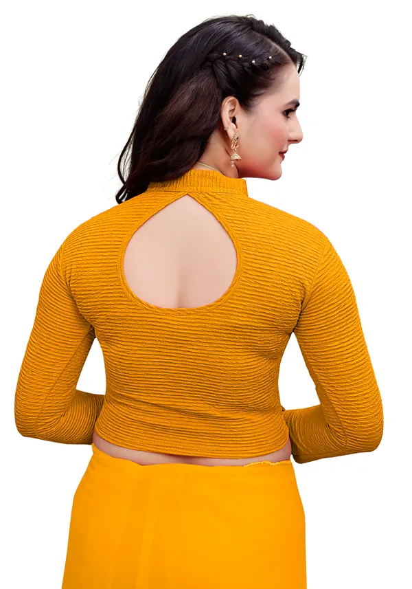 Mustard_Cotton_Blend_Blouse_For_Women