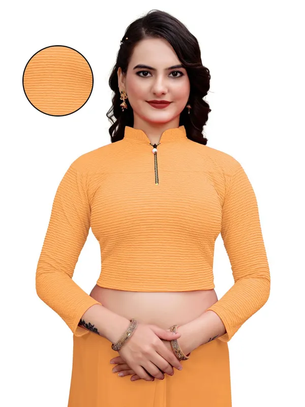 Beige_Cotton_Blend_Blouse_For_Women