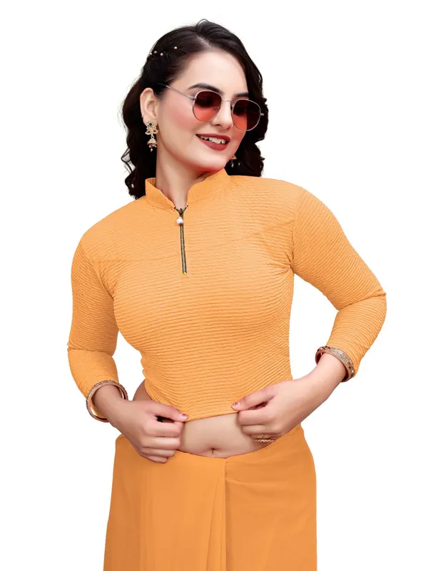 Beige_Cotton_Blend_Blouse_For_Women