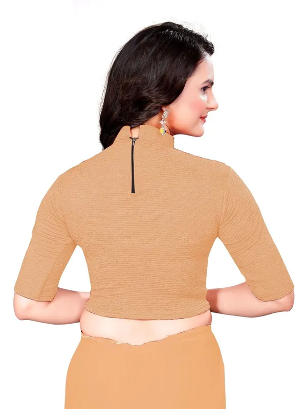 Beige_Cotton_Blend_Blouse_For_Women