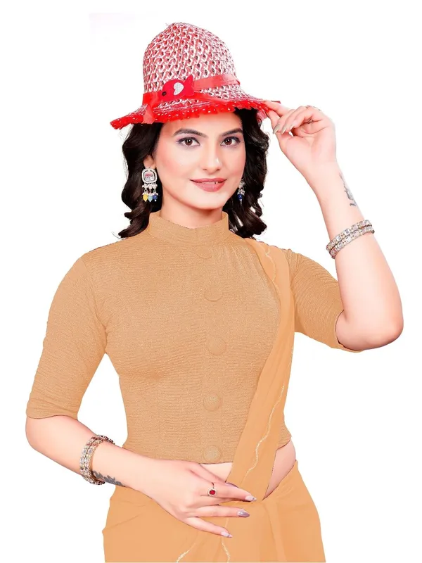 Beige_Cotton_Blend_Blouse_For_Women