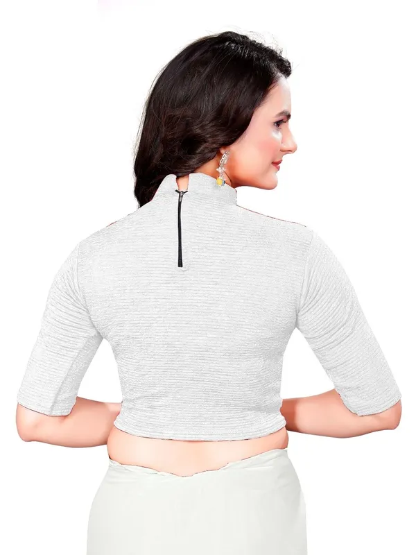 White_Cotton_Blend_Blouse_For_Women