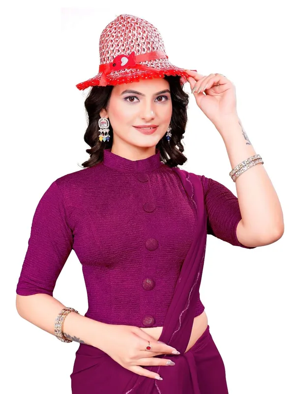 Wine_Cotton_Blend_Blouse_For_Women