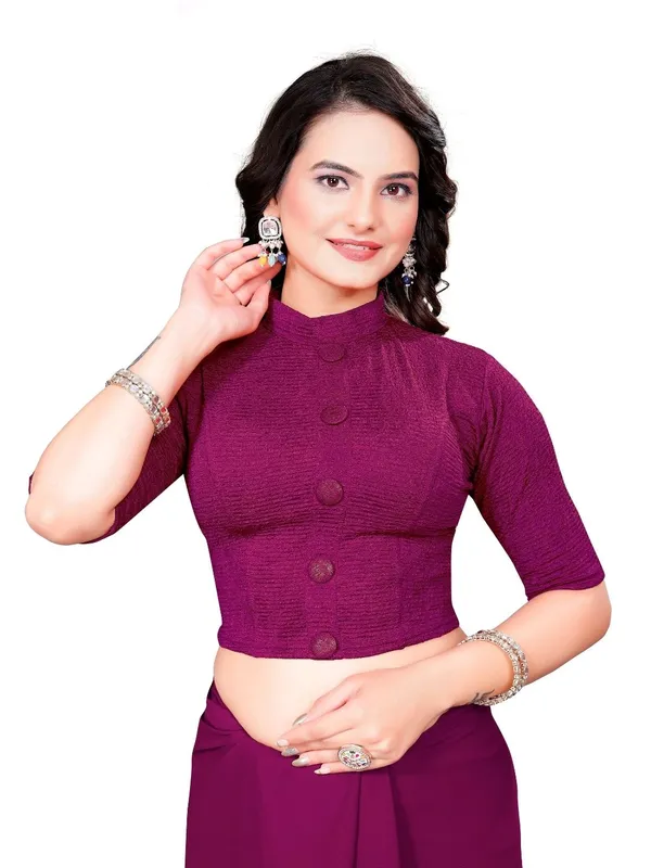 Wine_Cotton_Blend_Blouse_For_Women