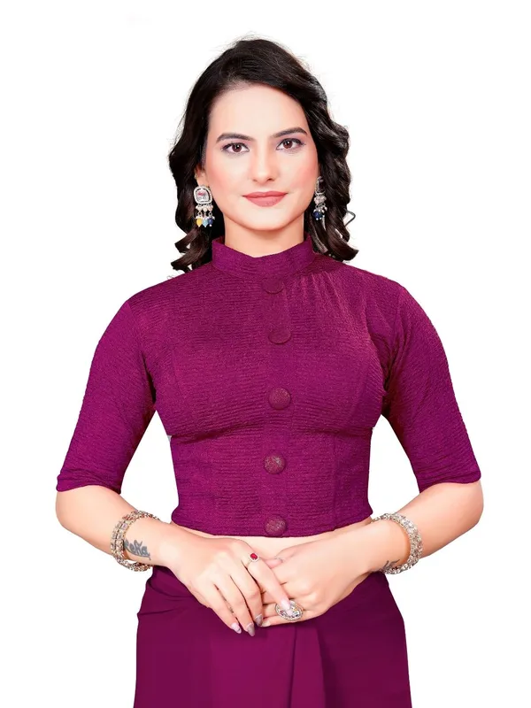 Wine_Cotton_Blend_Blouse_For_Women