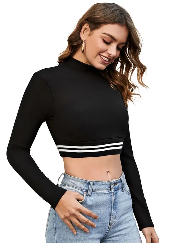 Black_Valentino_And_Cotton_Blend_Top_For_Women