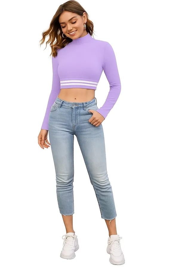 Lavendar_Valentino_And_Cotton_Blend_Top_For_Women