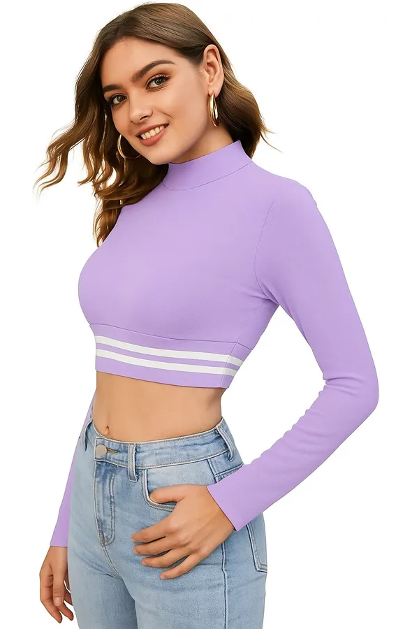Lavendar_Valentino_And_Cotton_Blend_Top_For_Women