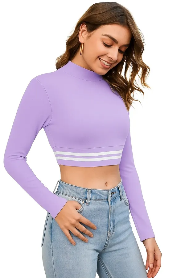 Lavendar_Valentino_And_Cotton_Blend_Top_For_Women