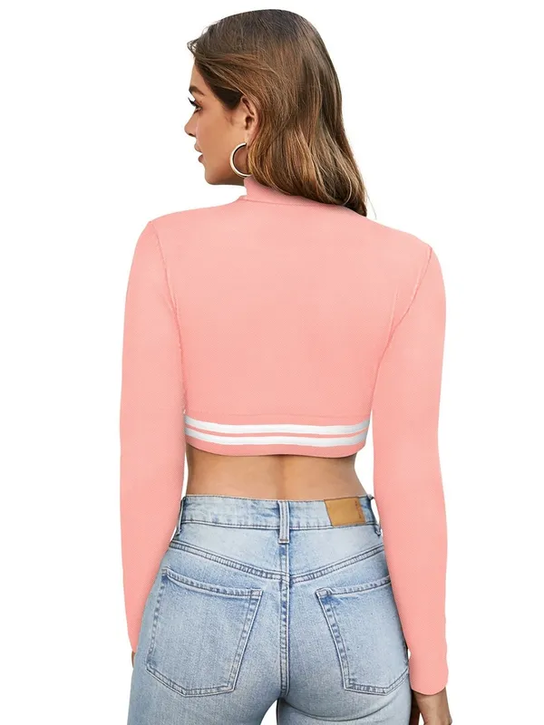 Peach_Valentino_And_Cotton_Blend_Top_For_Women