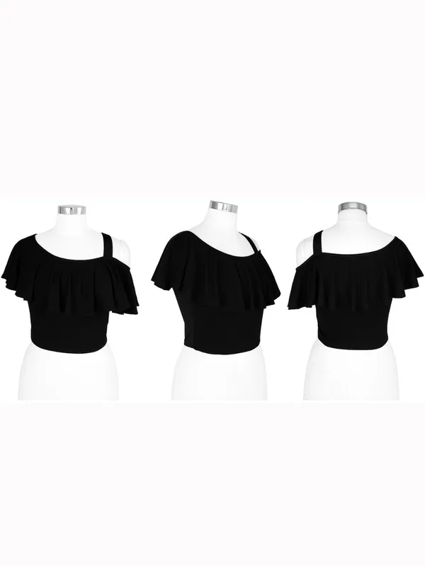 Black_Valentino_And_Cotton_Blend_Top_For_Women