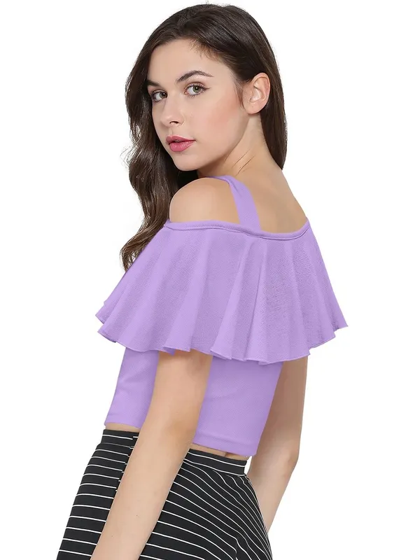 Lavendar_Valentino_And_Cotton_Blend_Top_For_Women