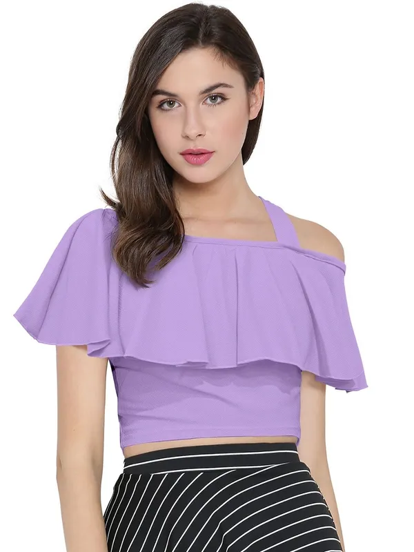 Lavendar_Valentino_And_Cotton_Blend_Top_For_Women