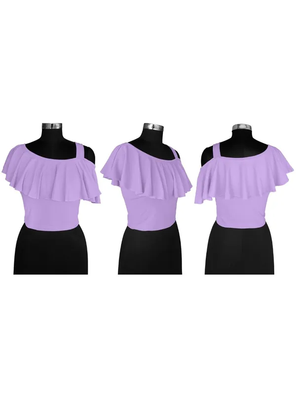 Lavendar_Valentino_And_Cotton_Blend_Top_For_Women