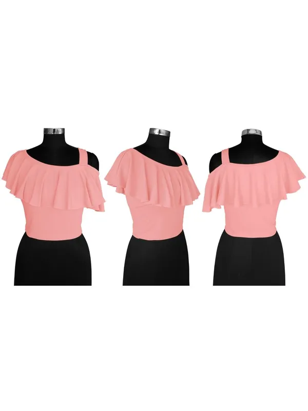 Peach_Valentino_And_Cotton_Blend_Top_For_Women