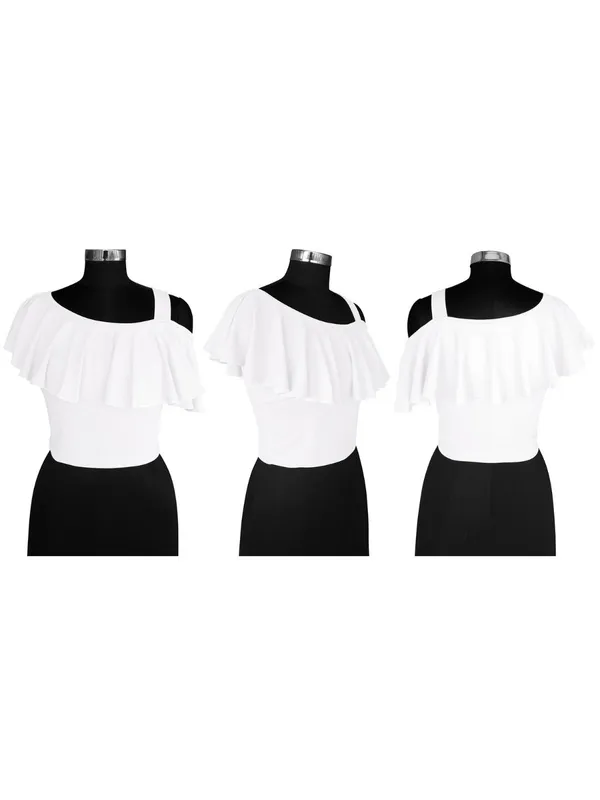 White_Valentino_And_Cotton_Blend_Top_For_Women