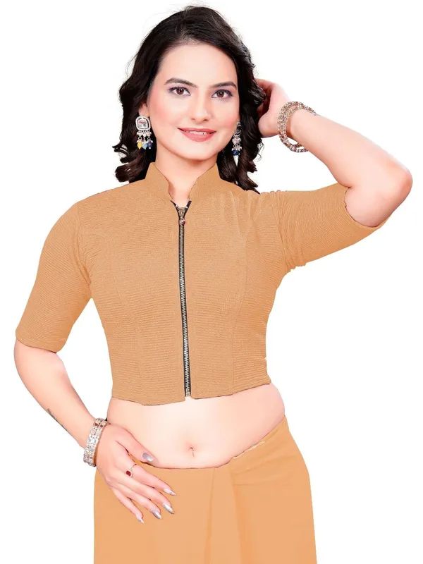 Beige_Cotton_Blend_Blouse_For_Women