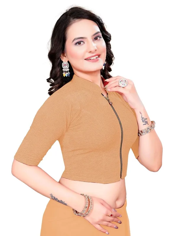 Beige_Cotton_Blend_Blouse_For_Women