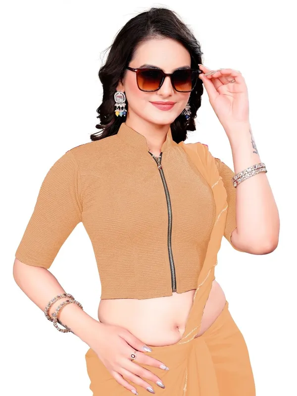 Beige_Cotton_Blend_Blouse_For_Women