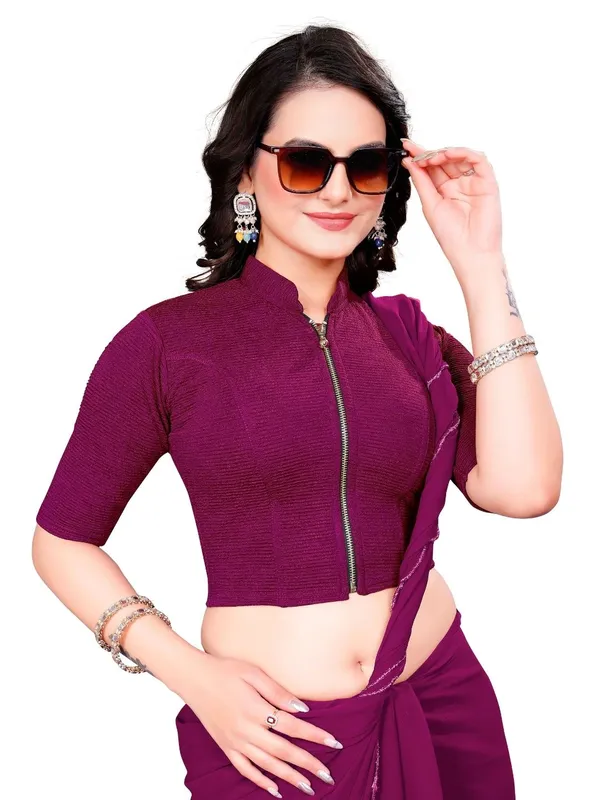 Wine_Cotton_Blend_Blouse_For_Women