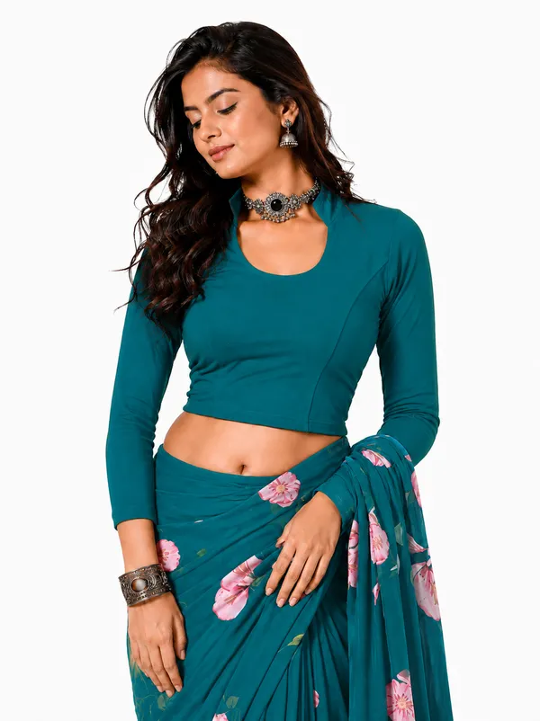 Airforce_Cotton_Blend_Blouse_For_Women