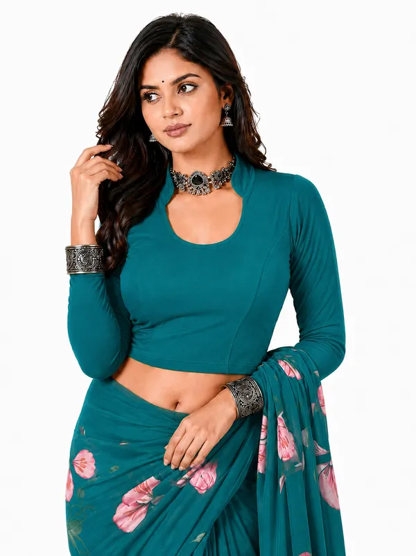 Airforce_Cotton_Blend_Blouse_For_Women