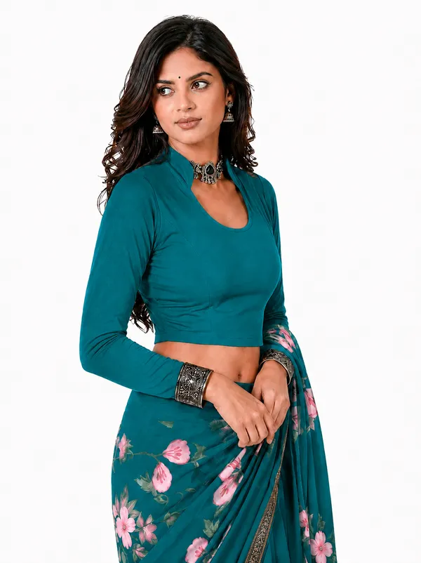 Airforce_Cotton_Blend_Blouse_For_Women