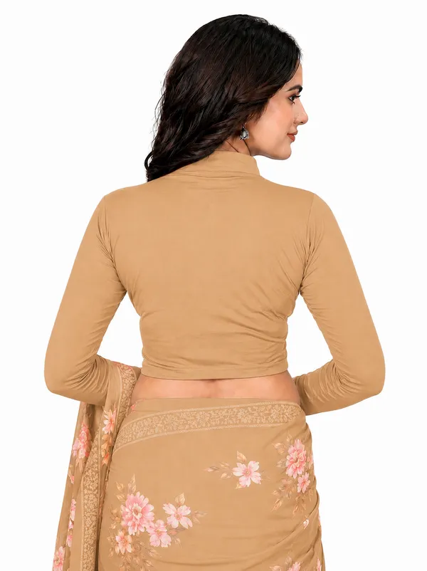 Beige_Cotton_Blend_Blouse_For_Women