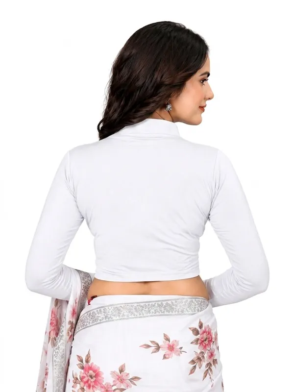 White_Cotton_Blend_Blouse_For_Women