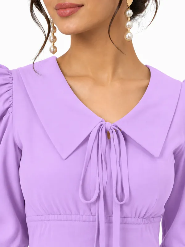 Lavendar_Valentino_And_Cotton_Blend_Top_For_Women