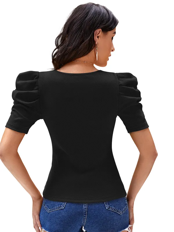 Black_Valentino_And_Cotton_Blend_Top_For_Women