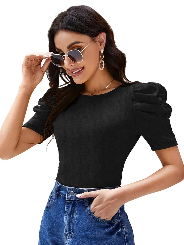 Black_Valentino_And_Cotton_Blend_Top_For_Women