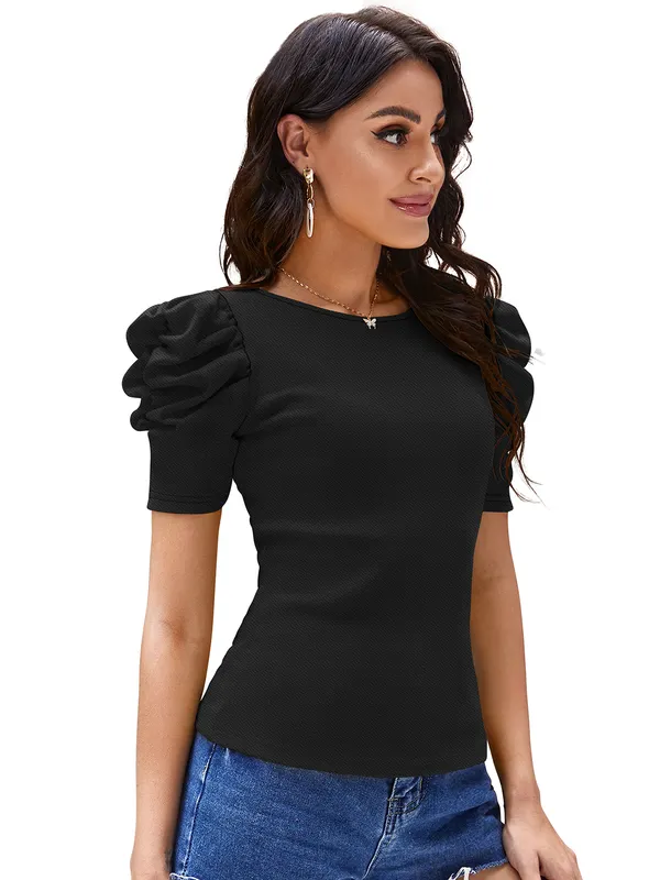 Black_Valentino_And_Cotton_Blend_Top_For_Women