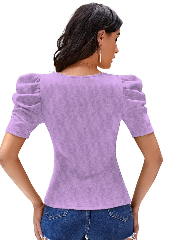 Lavendar_Valentino_And_Cotton_Blend_Top_For_Women